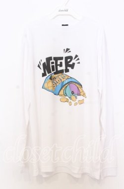 画像1: NieR Clothing / ONEくん プリントBIGカットソー XL ホワイト O-25-12-05-052-PU-TO-YM-OS