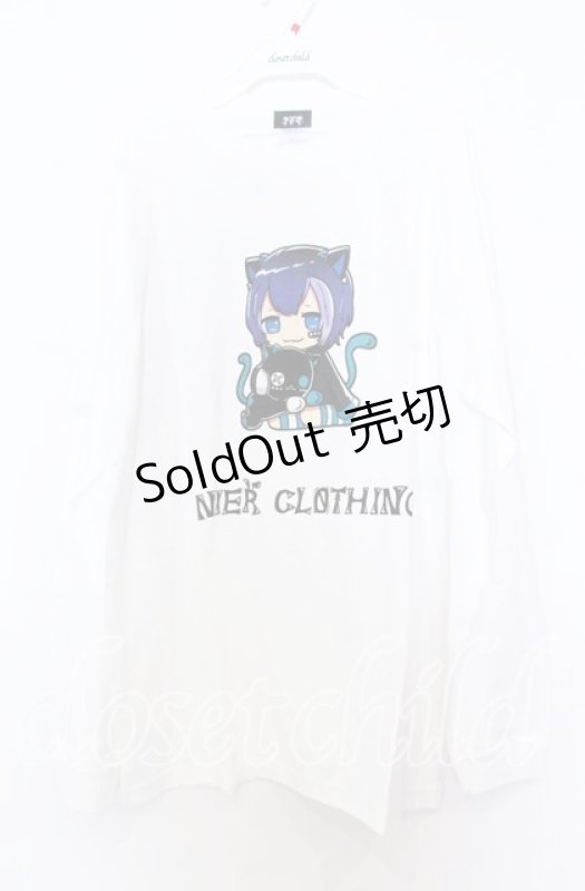 画像1: NieR CLOTHING / シエルプリントBIGカットソー XL ホワイト O-25-12-05-053-PU-TS-YM-ZT063 (1)