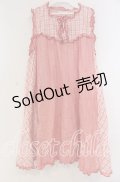 PINK HOUSE / チェックパッチワークノースリーブチュニックブラウス  アカ×シロ O-25-12-05-1042-LO-OP-IG-OS