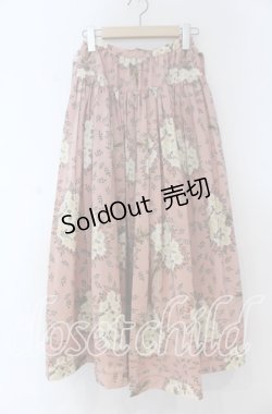 画像1: PINK HOUSE / フラワーウエストリボンスカート  ピンク O-25-12-05-1044-LO-SK-IG-OS