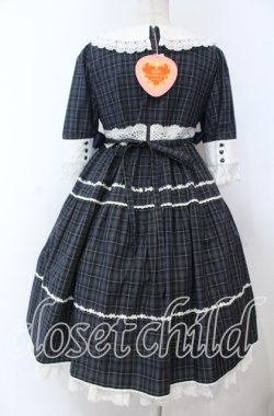 画像4: BABY,THE STARS SHINE BRIGHT / タータンチェックシャーメインワンピース  グリーン O-25-12-05-1003-BA-OP-IG-OS