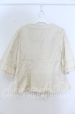 画像2: PINK HOUSE / ラッフルフリル使いジャケット M キナリ O-25-12-05-1046-LO-TO-OW-OS