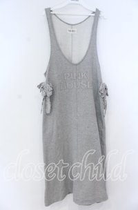 PINK HOUSE / ギンガムロゴ使いワンピース  グレー O-25-12-05-1048-LO-OP-OW-OS