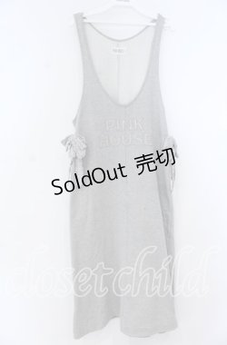 画像1: PINK HOUSE / ギンガムロゴ使いワンピース  グレー O-25-12-05-1048-LO-OP-OW-OS