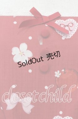 画像2: Chalmiere / スウィーティアップルジャンパースカート M アカ O-25-12-05-1006-LO-OP-OW-OS