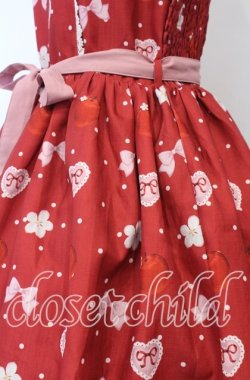 画像3: Chalmiere / スウィーティアップルジャンパースカート M アカ O-25-12-05-1006-LO-OP-OW-OS