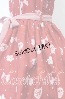 画像3: Chalmiere / スウィーティアップルジャンパースカート M アカ O-25-12-05-1006-LO-OP-OW-OS