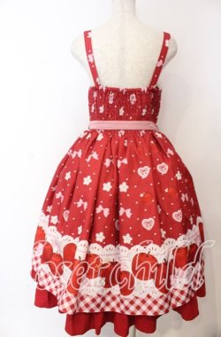 画像4: Chalmiere / スウィーティアップルジャンパースカート M アカ O-25-12-05-1006-LO-OP-OW-OS