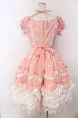 画像4: AND ROMEO / ジャカード調お姫様ドレス  ピンク O-25-12-05-1007-LO-OP-OW-OS
