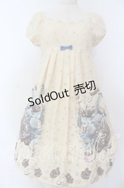 画像1: Emily Temple cute / ワンダーランドプリントワンピース  アイボリー O-25-12-05-1008-ET-OP-OW-OS