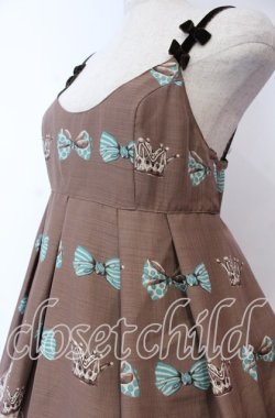 画像2: Emily Temple cute / ラビットバレリーナプリントノースリーブワンピース  ブラウン O-25-12-05-1009-ET-OP-OW-OS