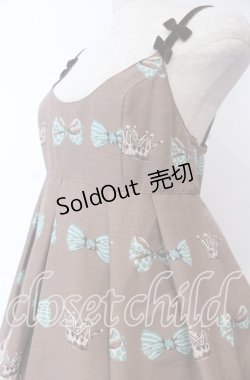 画像2: Emily Temple cute / ラビットバレリーナプリントノースリーブワンピース  ブラウン O-25-12-05-1009-ET-OP-OW-OS