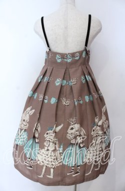 画像4: Emily Temple cute / ラビットバレリーナプリントノースリーブワンピース  ブラウン O-25-12-05-1009-ET-OP-OW-OS