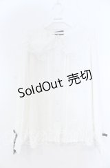 Rojita / リボンブローチバックレースアップブラウス  シロ O-25-12-05-1010-LO-BL-IG-OS