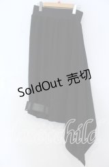 Na+H / subアシンメトリーパンツ  ブラック O-25-12-05-1012-PU-PA-OW-OS