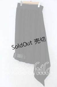 Na+H / subアシンメトリーパンツ  ブラック O-25-12-05-1012-PU-PA-OW-OS