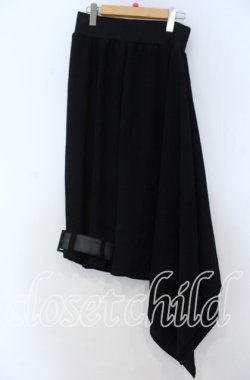 画像1: Na+H / subアシンメトリーパンツ  ブラック O-25-12-05-1012-PU-PA-OW-OS