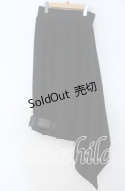 画像1: Na+H / subアシンメトリーパンツ  ブラック O-25-12-05-1012-PU-PA-OW-OS