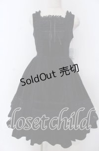 BABY,THE STARS SHINE BRIGHT / 別珍レースフリルジャンパースカート(2025)  ネイビー O-25-12-05-1002-BA-OP-IG-OS