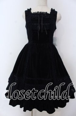 画像1: BABY,THE STARS SHINE BRIGHT / 別珍レースフリルジャンパースカート(2025)  ネイビー O-25-12-05-1002-BA-OP-IG-OS