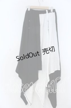 画像2: Deorart / Wガーゼ・ユニセックス スカート F ブラック×ホワイト O-25-12-05-1013-PU-PA-OW-OS