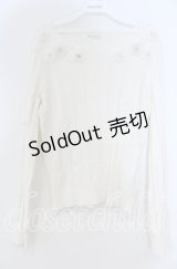 axes femme / フラワーモチーフ使いニットプル M キナリ O-25-12-05-1015-AX-TO-OW-OS