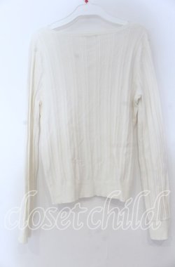 画像2: axes femme / フラワーモチーフ使いニットプル M キナリ O-25-12-05-1015-AX-TO-OW-OS