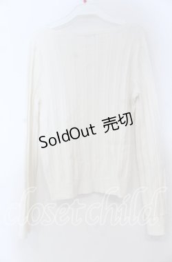 画像2: axes femme / フラワーモチーフ使いニットプル M キナリ O-25-12-05-1015-AX-TO-OW-OS