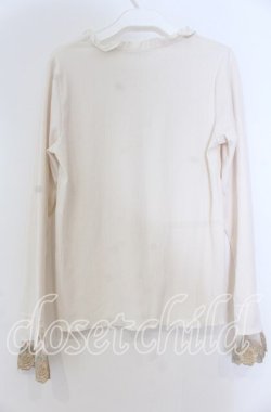 画像2: axes femme / 刺繍レース袖プチスタンドプルオーバー M キナリ O-25-12-05-1017-AX-TO-OW-OS