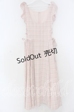 画像1: Secret Honey / サイドスピンドルチェックジャンパースカート  ピンク O-25-12-05-1018-CA-OP-OW-ZT523