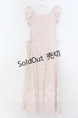 画像2: Secret Honey / サイドスピンドルチェックジャンパースカート  ピンク O-25-12-05-1018-CA-OP-OW-ZT523