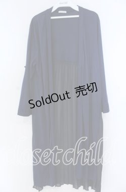 画像1: axes femme / ＵＶカットバックプリーツカーディガン M ネイビー O-25-12-05-1027-AX-TO-OW-OS