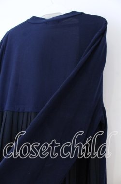 画像3: axes femme / ＵＶカットバックプリーツカーディガン M ネイビー O-25-12-05-1027-AX-TO-OW-OS