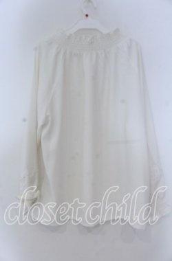 画像2: axes femme / シャーリングスタンドブラウス F シロ O-25-12-05-1028-AX-BL-OW-OS