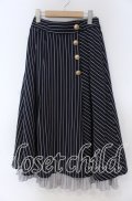axes femme / ストライプ柄ミディスカート F ネイビー O-25-12-05-1029-AX-SK-OW-OS