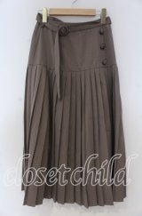 axes femme / 切替プリーツミディスカート F ブラウン O-25-12-05-1030-AX-SK-OW-OS