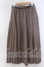 画像2: axes femme / 切替プリーツミディスカート F ブラウン O-25-12-05-1030-AX-SK-OW-ZT557 (2)