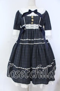 画像1: BABY,THE STARS SHINE BRIGHT / タータンチェックシャーメインワンピース  グリーン O-25-12-05-1003-BA-OP-IG-OS