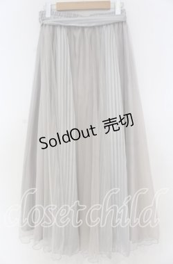 画像2: axes femme / ストライプサテンチュールスカート M ブルーグレー O-25-12-05-1033-AX-SK-OW-OS