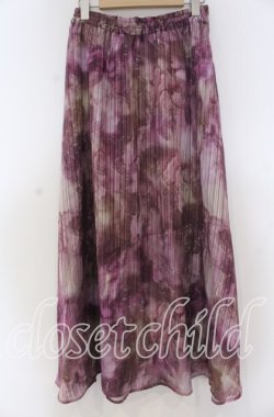 画像1: axes femme / マーブルプリントスカート F パープル系 O-25-12-05-1034-AX-SK-OW-OS