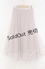 axes femme / ロングチュールスカート M ピンク O-25-12-05-1036-AX-SK-OW-OS