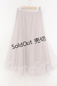 axes femme / ロングチュールスカート M ピンク O-25-12-05-1036-AX-SK-OW-OS