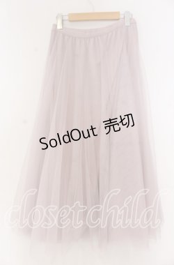 画像2: axes femme / ロングチュールスカート M ピンク O-25-12-05-1036-AX-SK-OW-OS