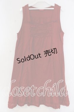 画像1: PINK HOUSE / ローンフリル使いキャミソールチュニック  アカ O-25-12-05-1037-LO-TO-IG-ZT533