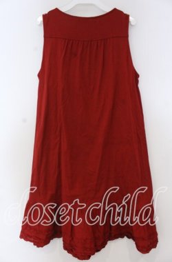 画像2: PINK HOUSE / ローンフリル使いキャミソールチュニック  アカ O-25-12-05-1037-LO-TO-IG-OS