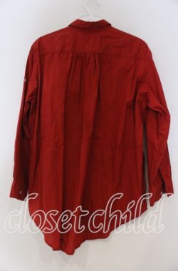 画像2: PINK HOUSE / フリルボタンダウンブラウス  アカ O-25-12-05-1039-LO-BL-IG-OS