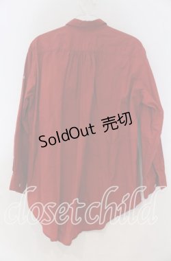 画像2: PINK HOUSE / フリルボタンダウンブラウス  アカ O-25-12-05-1039-LO-BL-IG-OS