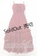 Victorian maiden / シャーリングシフォンロングアンダードレス  ワイン O-25-12-05-005-CL-OP-OW-OS