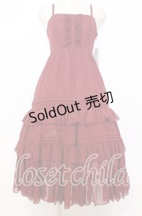 Victorian maiden / シャーリングシフォンロングアンダードレス  ワイン O-25-12-05-005-CL-OP-OW-OS