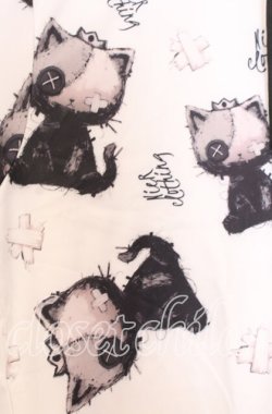 画像2: NieR Clothing / ミケ総柄パーカー F ホワイト O-25-12-05-056-PU-TO-YM-OS